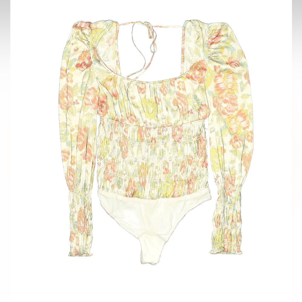 Free People NWT intimately womans floral bodysuit size S